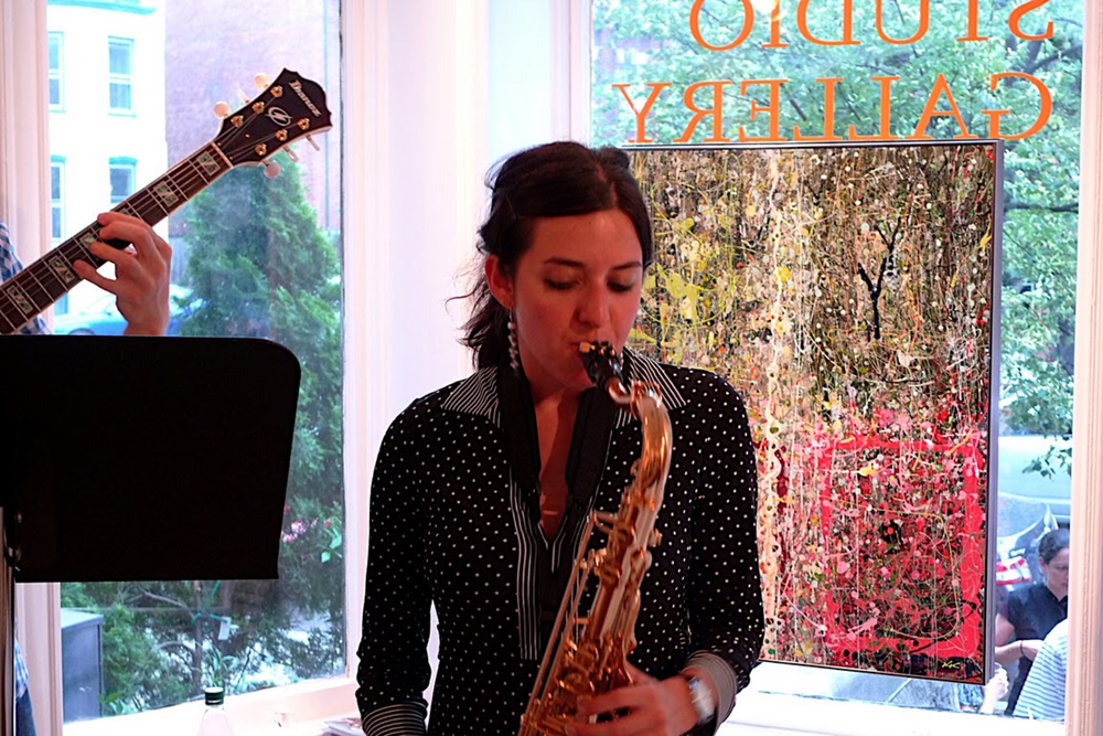 Adah Rose's daughter on saxophone