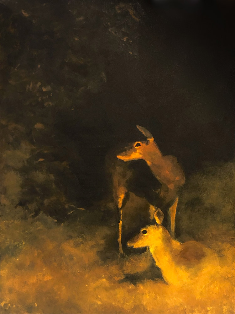 Deer in the headlights 40x30 (2021) - Private Collection